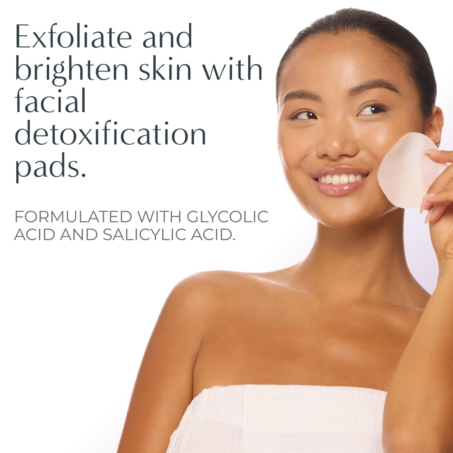 NassifMD Exfoliating Detox Pads - AHA/BHA Facial Pads for Deep Cleansing & Glowing Skin | Reduces Pores, Firms Texture