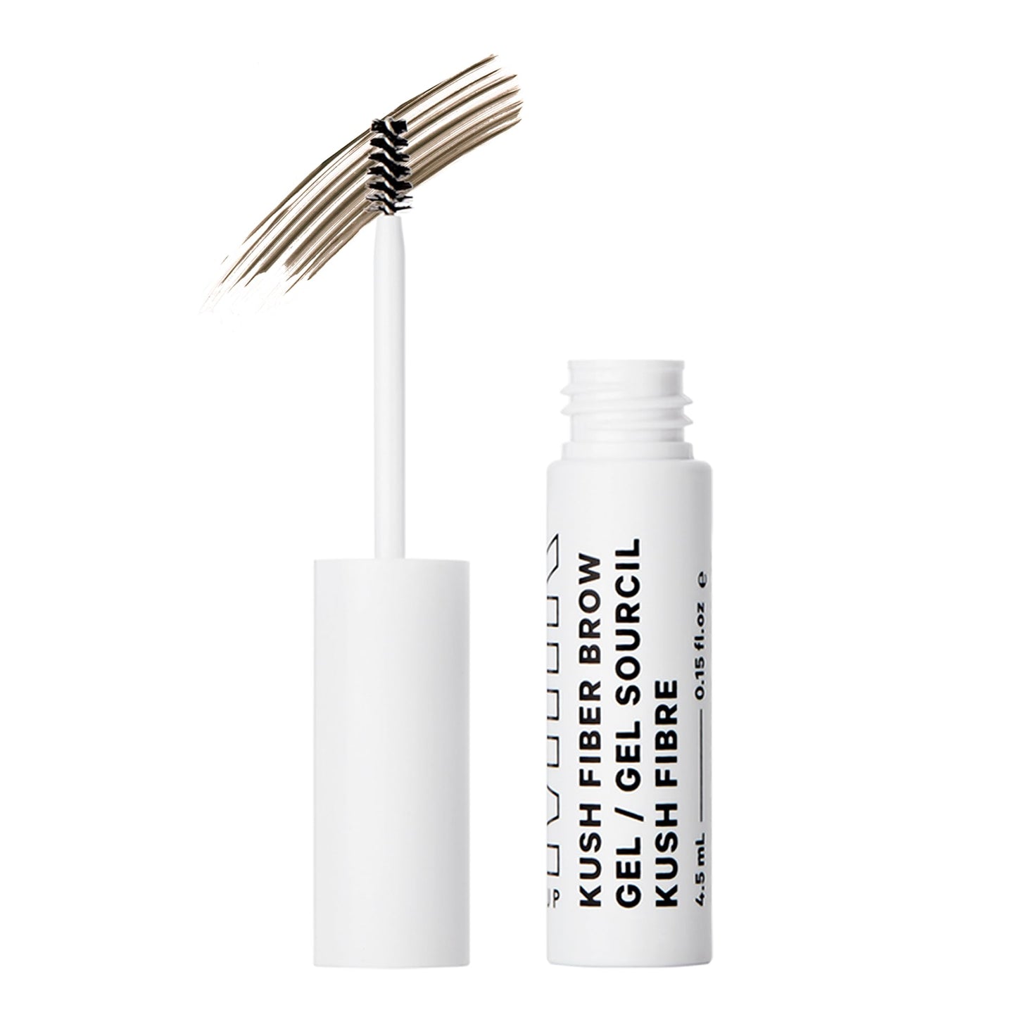 Milk Makeup KUSH Fiber Brow Gel – Tinted Gel Fluffs, Fills + Holds Eyebrows for a Fuller, Natural Look – Conditioning, Vegan Formula – Herb (Medium Brown), 0.15 oz