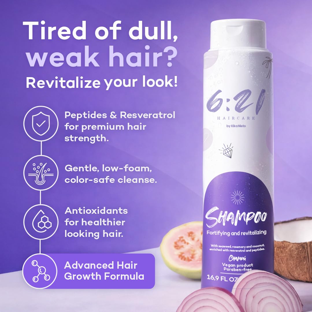 Onion and Rosemary Hair Growth Shampoo for Hair Loss and Thinning, Sulfate-Free, 16.9oz, 621 By Kika Nieto