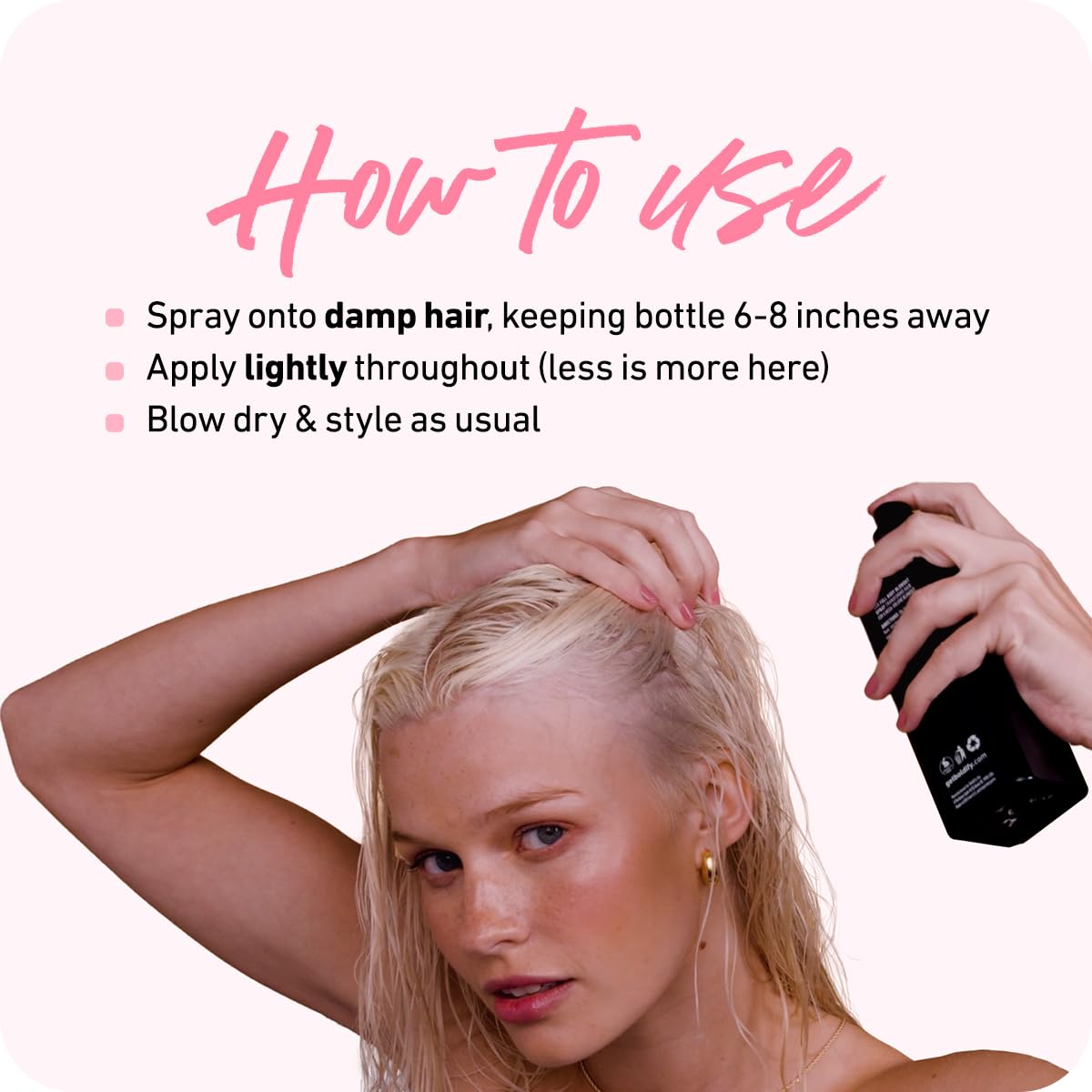 Boldify Full Body Volumizing Hair Spray - Mega-Volume - Blowout Heat Protection Spray with Thickening and Blow Dry Formula for Fine, Thin Hair - For Women & Men