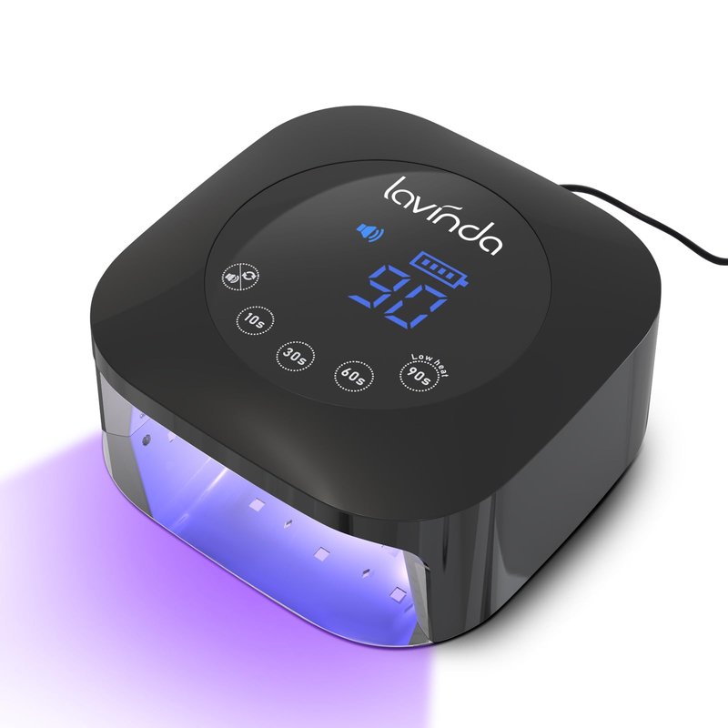Lavinda UV LED Nail Lamp, 54W UV Nail Light for Gel Polish Acrylic, Professional Gel Lamp with Auto Sensor Fast Curing Nails Dryer 4 Timer Settings Art Tools for Salon Home Use