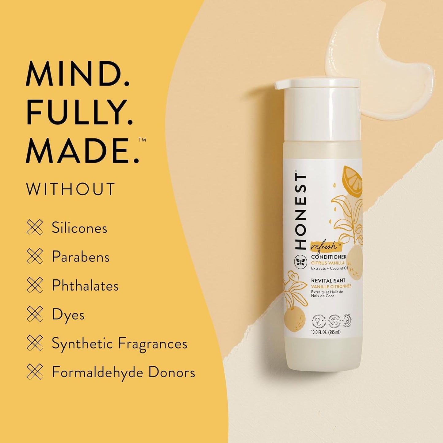 Silicone-Free Baby Conditioner - Gentle Tear-Free Formula with Naturally Derived Ingredients | Citrus Vanilla, 10 fl oz