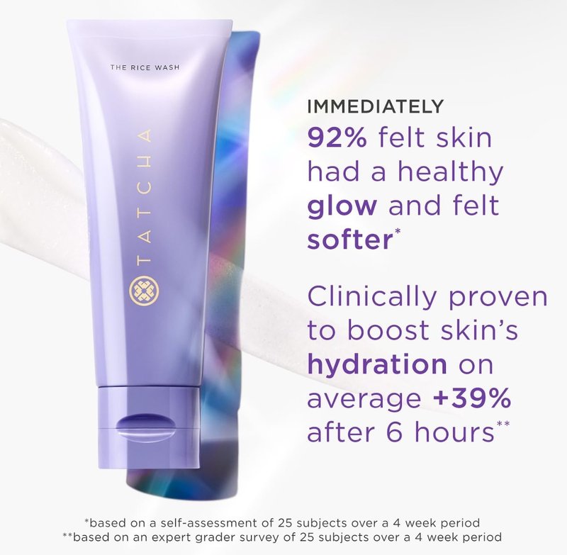 TATCHA The Rice Wash, Jumbo | Soft Cream Facial Cleanser - Wash Away Buildup Without Stripping Skin For A Soft, Luminous Complexion | 240 ml / 8.1 fl. oz.