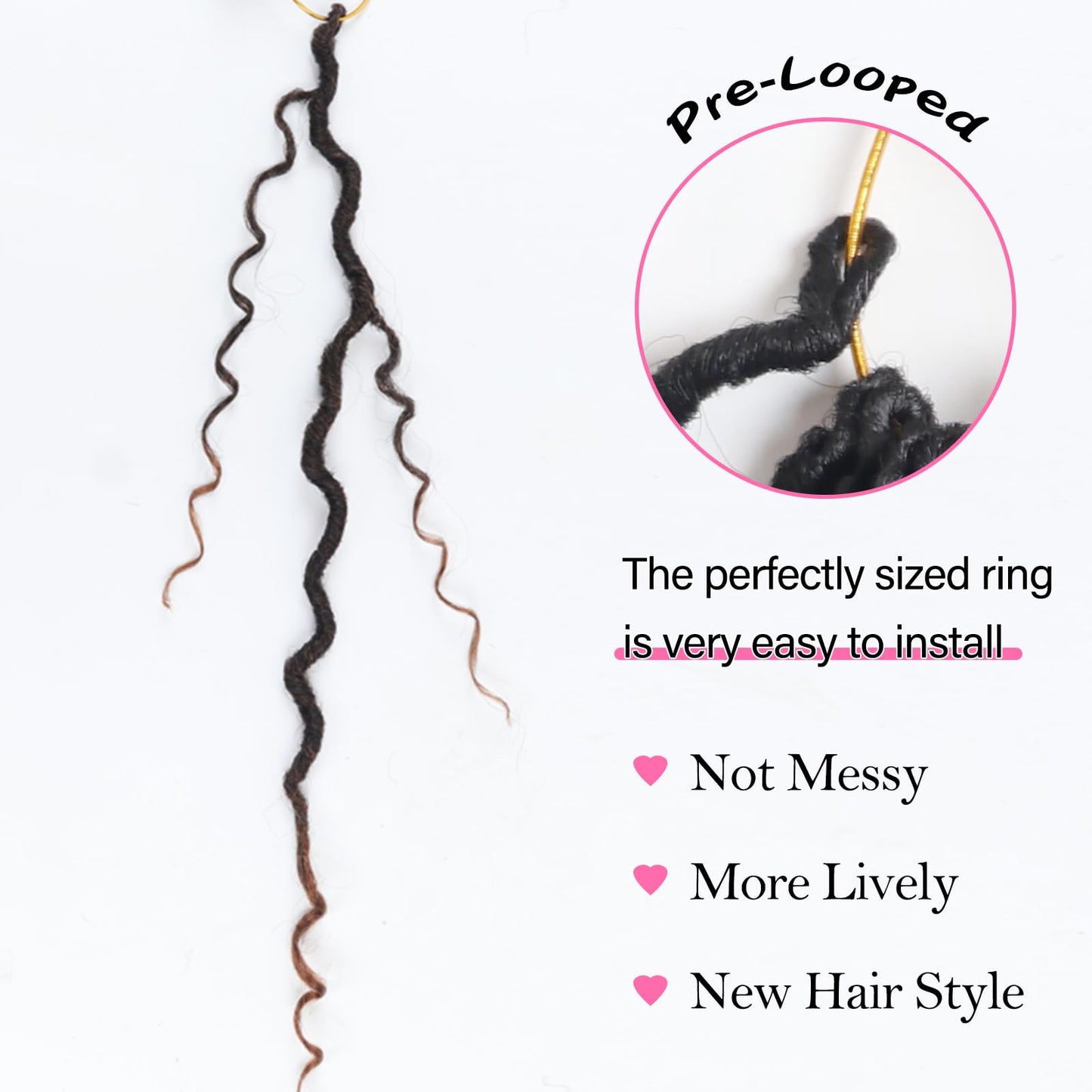 Sosihua Goddess locs crochet hair, 9 packs soft boho faux locs with curly ends bohemian crochet dreads for black women(18Inch,#T30)