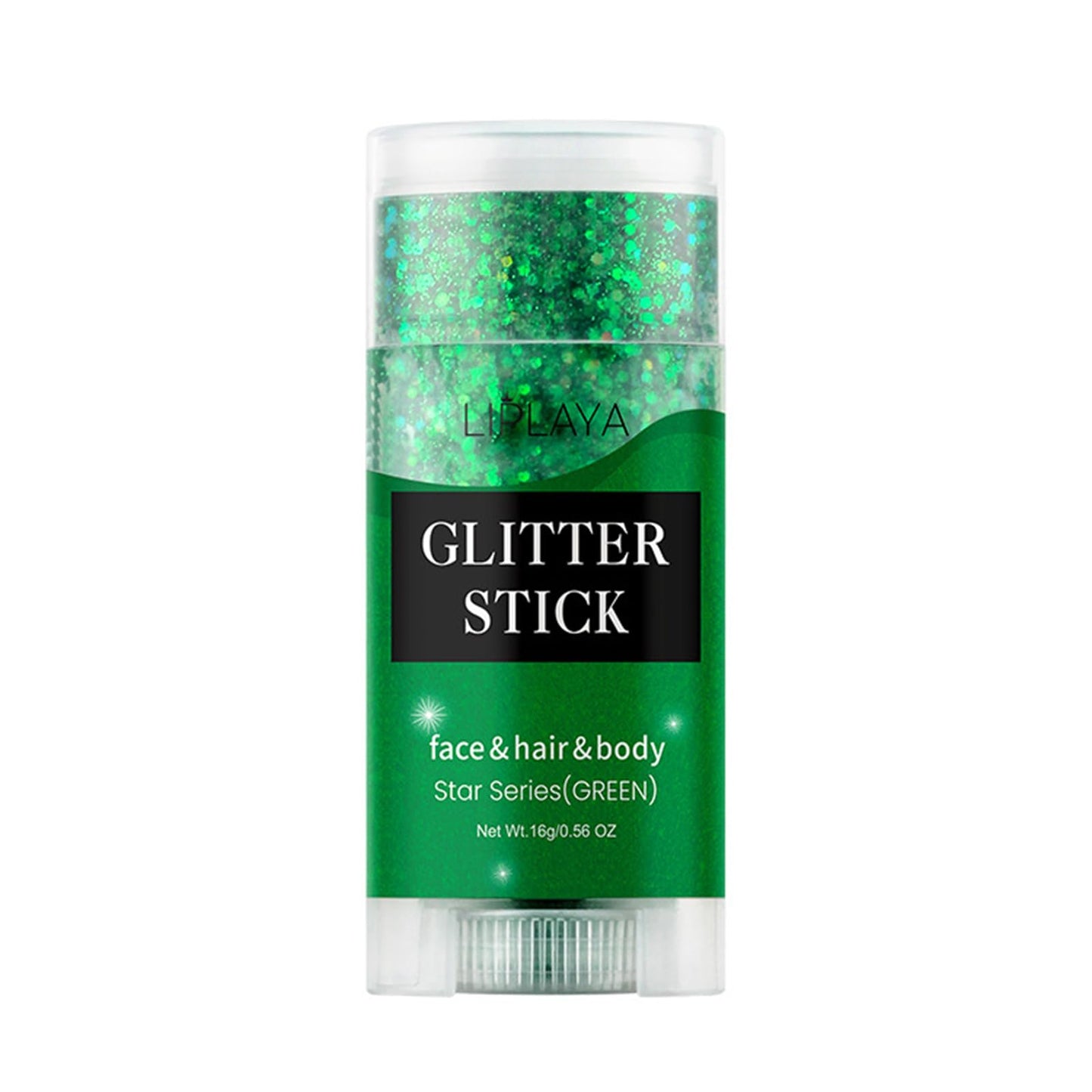 Face and Body Glitter Stick,Holographic Sparkling Neon Outfit Singer Concert Music Rave Festival Party St Patricks Day Accessories Glitter Gel. (Green)