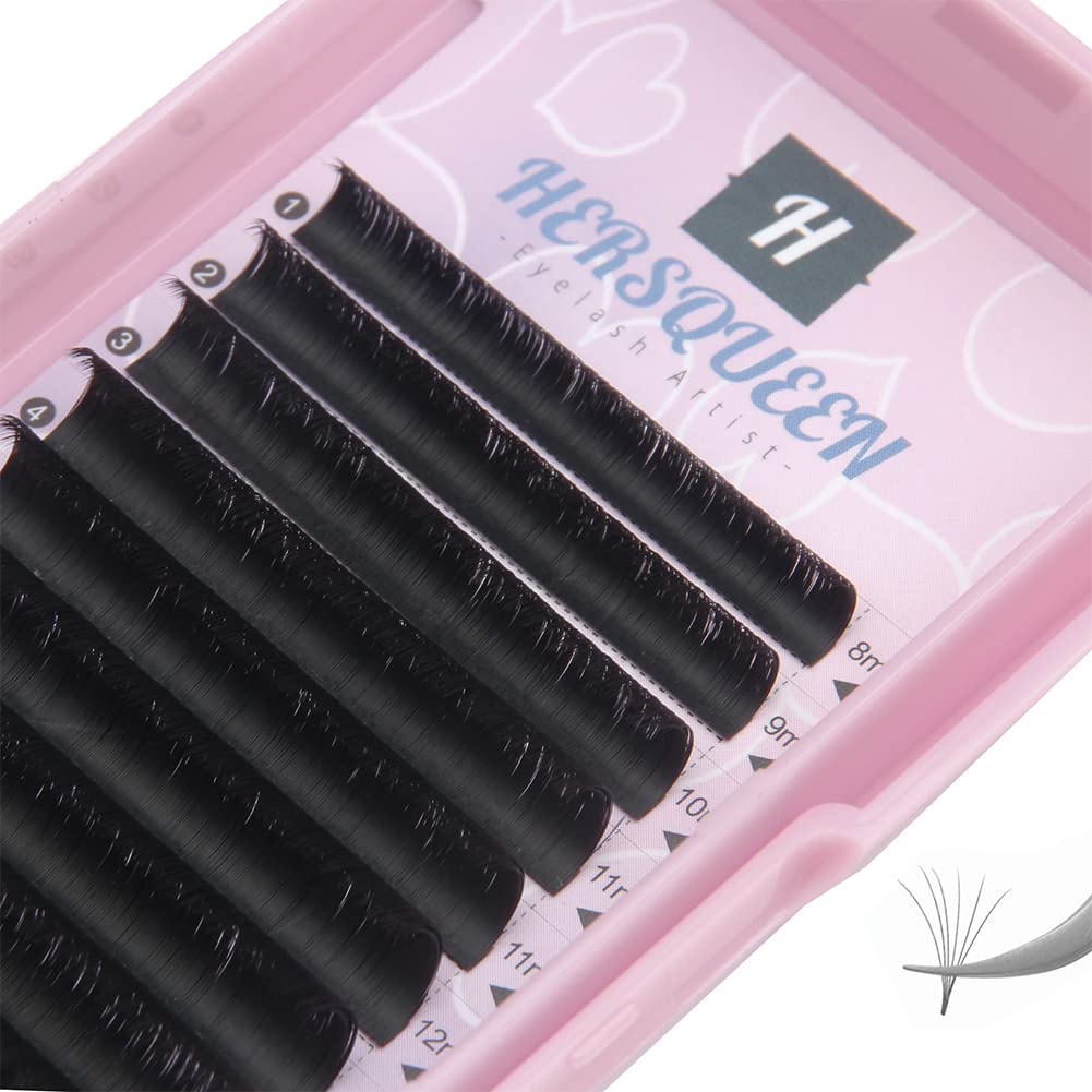Easy Fan Volume Lashes .03 .05 .07 .10 C D Curl Fast Fanning Faux Mink Eyelash Extensions Rapid Fan Mega Volume Russian Self Fanning Automatic Blooming Lashes Salon Use D 0.07 20mm