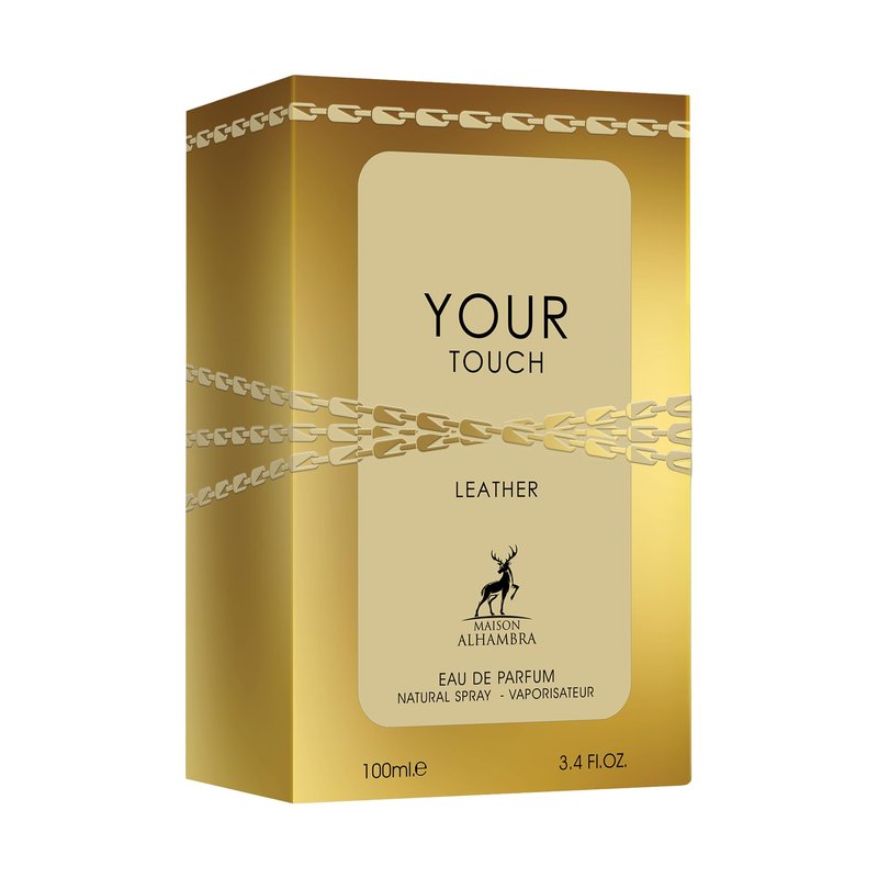 Maison Alhambra Your Touch Leather – Spicy, Woody, Fruity, Sweet – Eau de Parfum Spray Long-Lasting Fragrance for Unisex, 3.4 Ounce / 100 ml