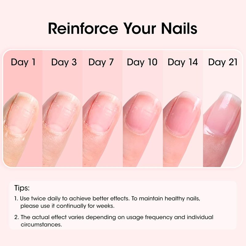 Nail Strengthener Serum - 8-In-1 Repair for Thin, Brittle Nails | Air Dry Clear, Cherry Blossom Scent