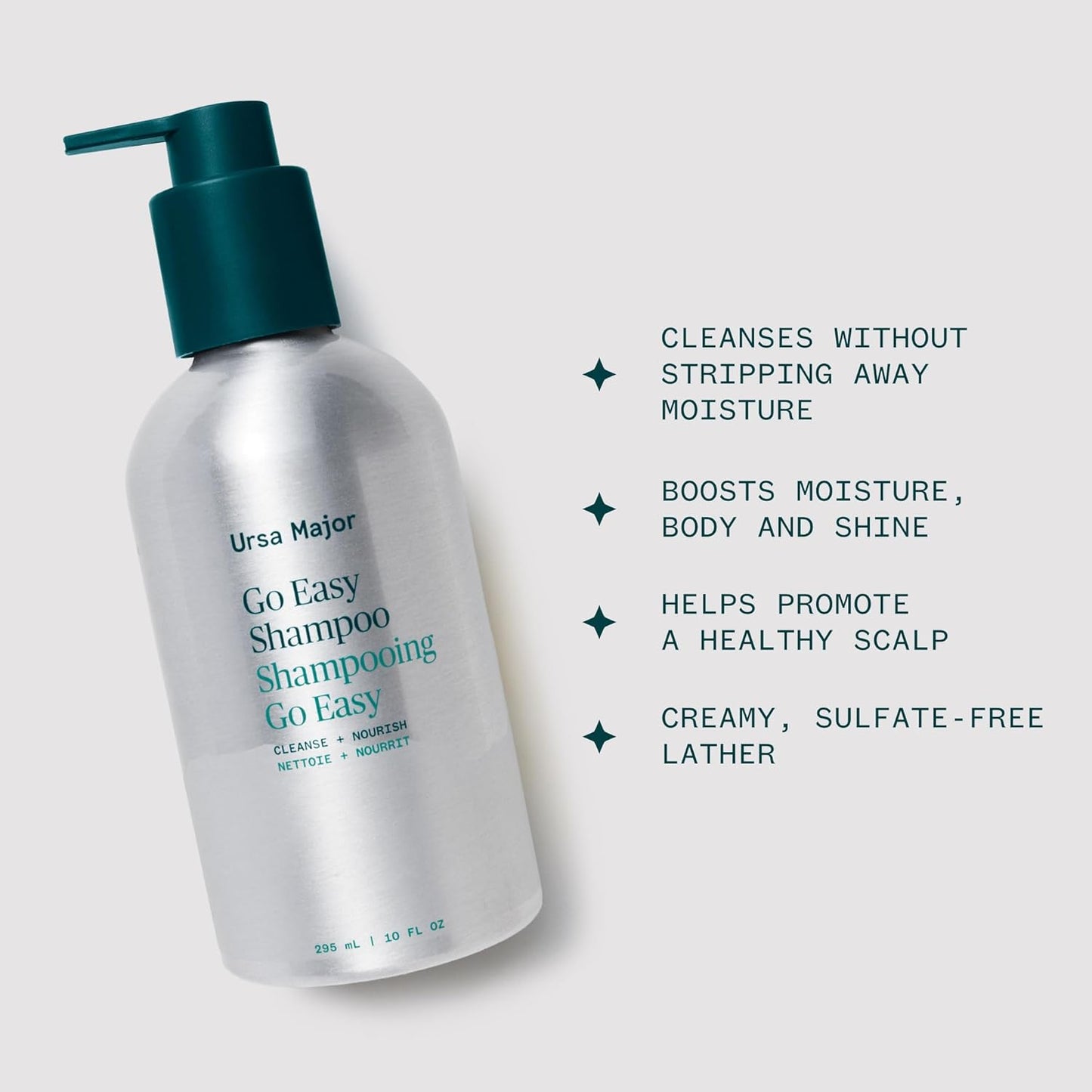 Go Easy Shampoo - Natural, Sulfate-Free Formula for All Hair Types | 10 oz