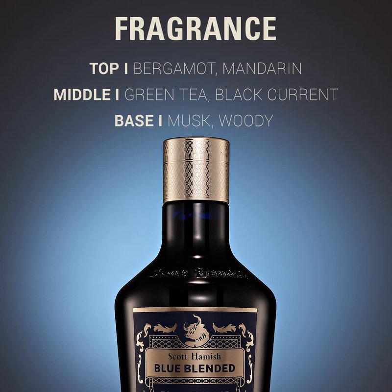 Scott Hamish Blue Blended Toner Essence - Men Facial Toner Essence with Hyaluronic Acid & Amino Acid - Hydrating Toner Restore Vitality – All in One Face & Aftershave, 6.09 fl.oz.