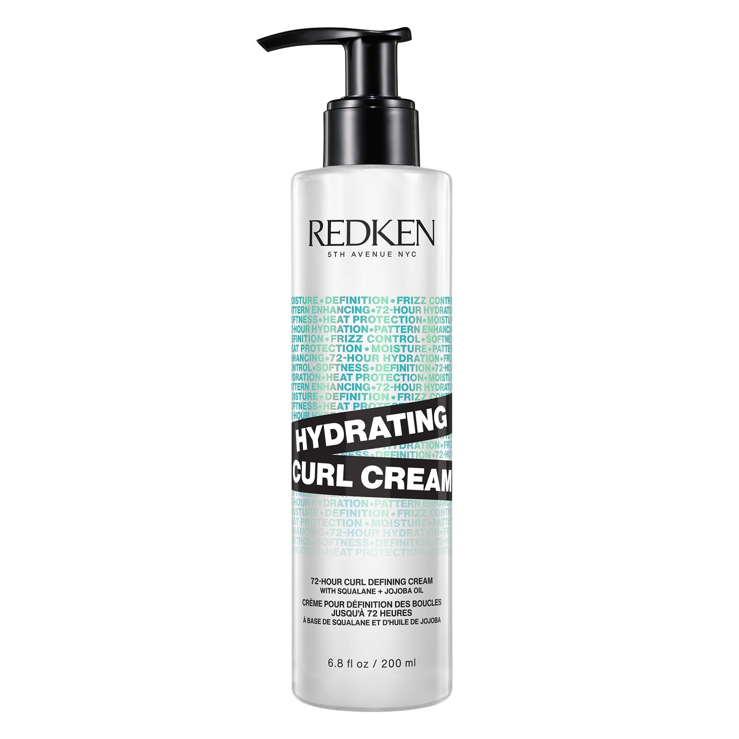 Redken Hydrating Curl Cream - 72 Hour Curl Definition, Heat Protection up to 450°F, Hydrates & Reduces Frizz, With Squalane & Jojoba Oil