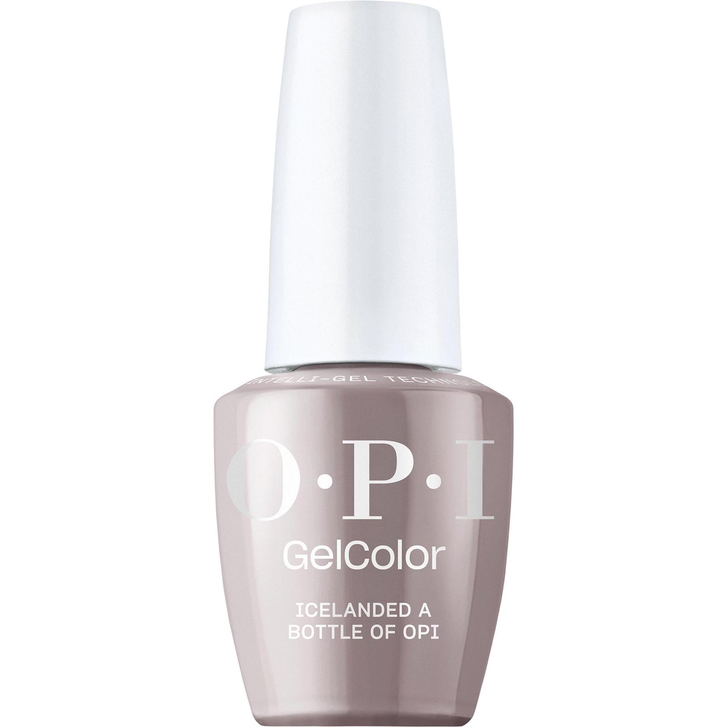 OPI GelColor Icelanded a Bottle of OPI | Opaque Dark Taupe Beige Crème LED Cure Gel Nail Polish | Salon-Quality Shine, Long-Lasting Wear | Vegan & HEMA Free | 0.5 Fl Oz