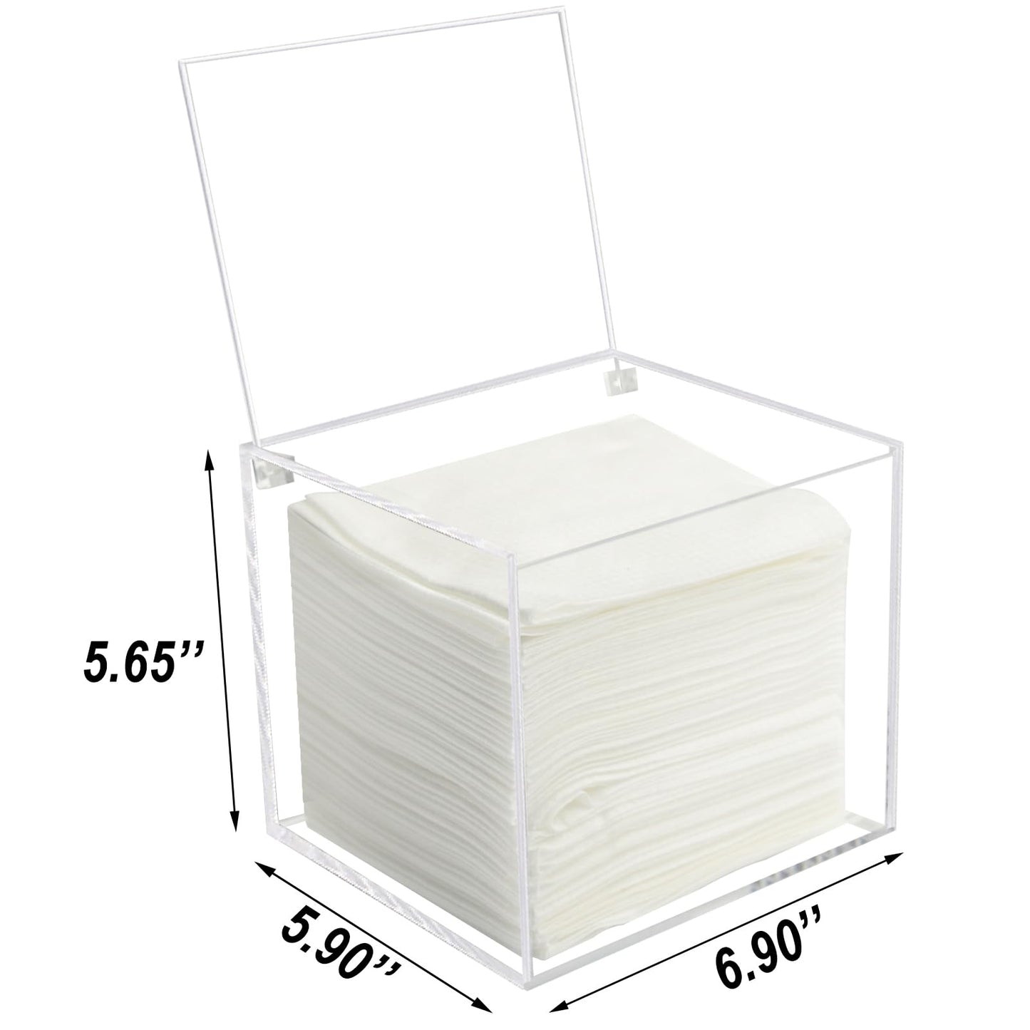 Watpot Disposable Face Towel Holder Storage Box Acrylic Facial Towels Container
