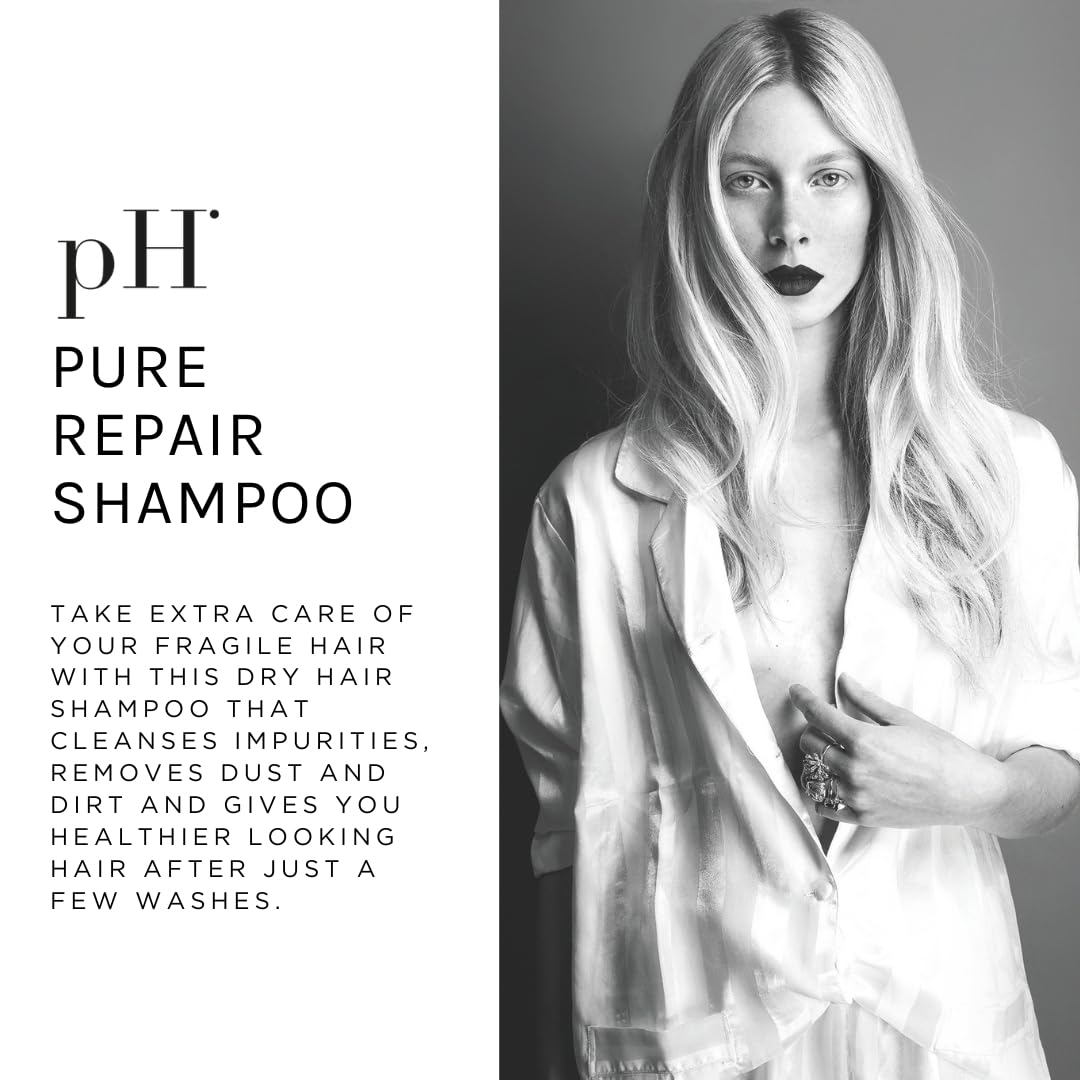 Ph Labs Pure Repair Shampoo - Moisturizing Shampoo For Dry Hair With Hyaluronic Acid - Refresh And Cleanse Bleached Colored Hair - 1000 ml