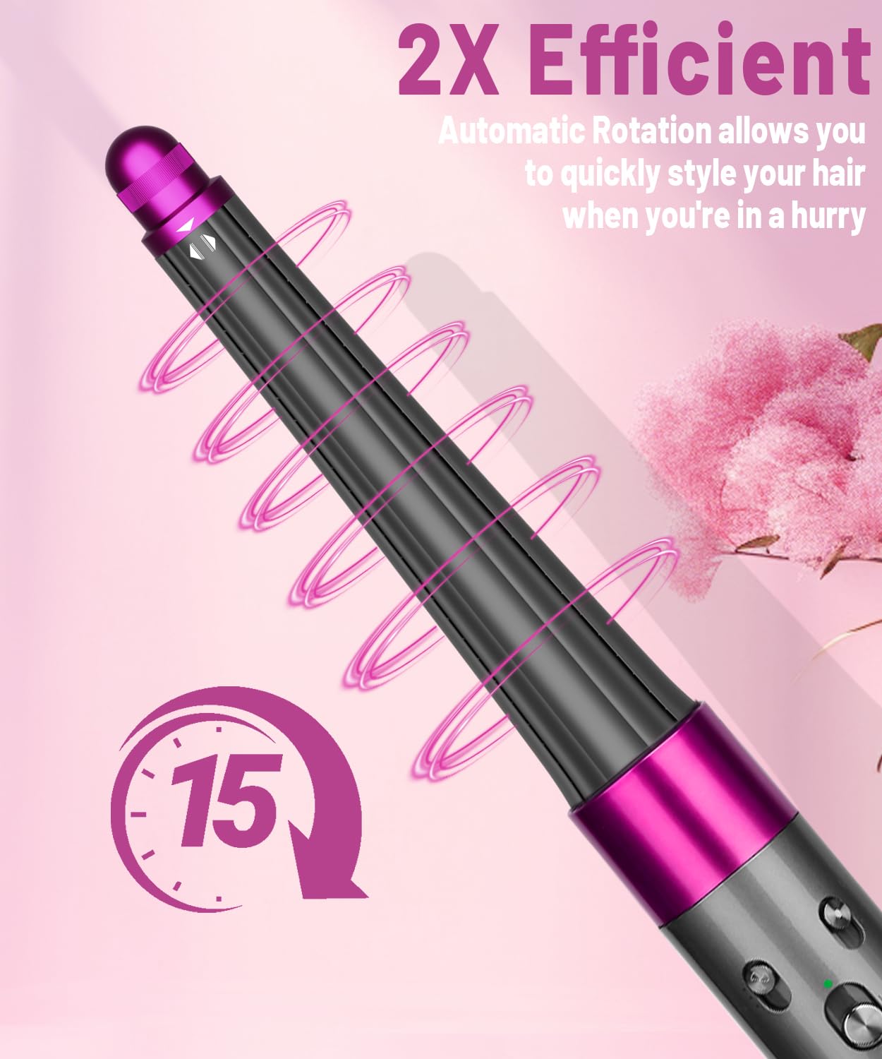 PUREGUST 0.78in-1.4in/ 20MM-36MM Long Barrels Attachment and Firm Smoothing Brush for Dyson Airwrap, for Professional Barrels Curl and Wave Curl