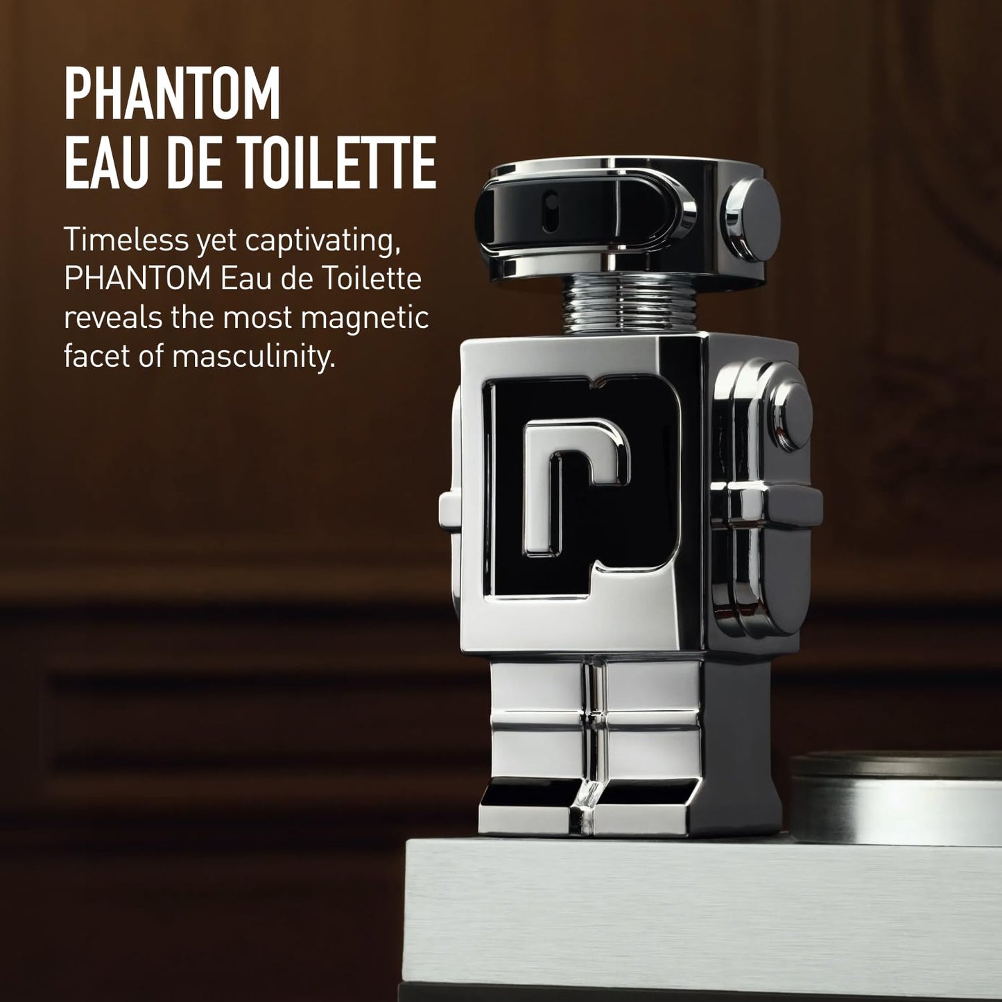 Rabanne Phantom Eau de Toilette for Men - Long Lasting Men's Fragrance, Aromatic Everyday Rebel Scent with Lavender, Lemon & Vanilla - Vegan Refillable Designer Cologne Spray, 3.4 oz