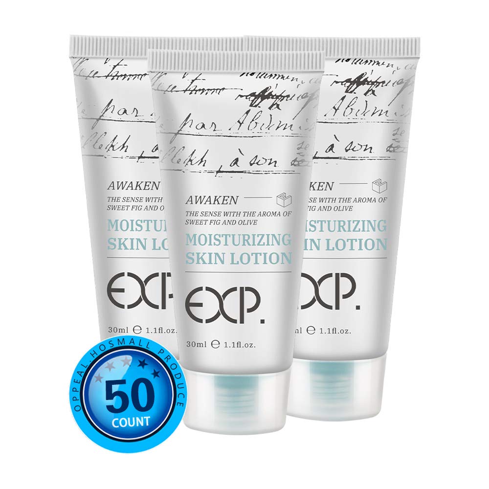 Daily Moisturizing Skin Lotion - Sweet Fig & Olive Scent | Travel Size 50 Pack, 1.05 Fl Oz Each