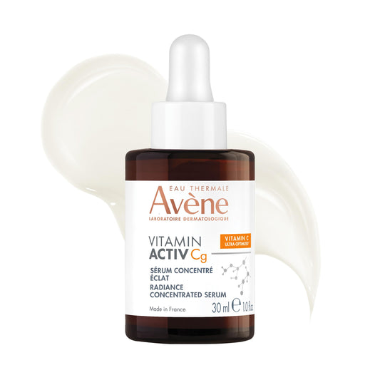 Avène Vitamin Activ Cg Radiance Concentrated Serum, Radiance Boosting Vitamin C Serum, powered by Vitamin Cg + Niacinamide + Bakuchiol, Visbily Reduce Wrinkles, Dark Spots & Fine Lines, 1 FL Oz