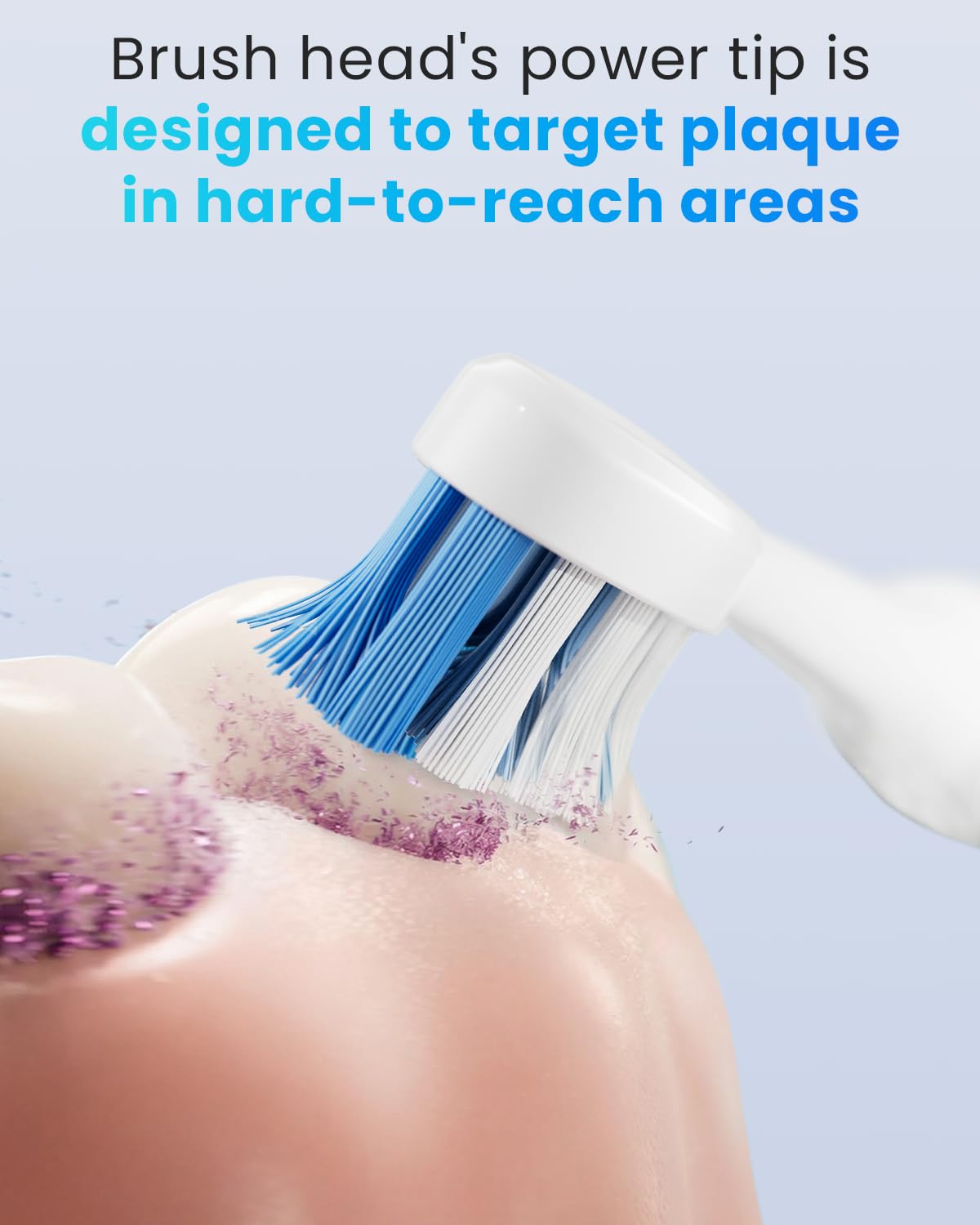 Onlyone Replacement Toothbrush Heads, Compatible with Philips Sonicare Click-on Handles, and AquaSonic Electric Toothbrush, Soft Electric Toothbrush Heads Refills, White, 8 Pack