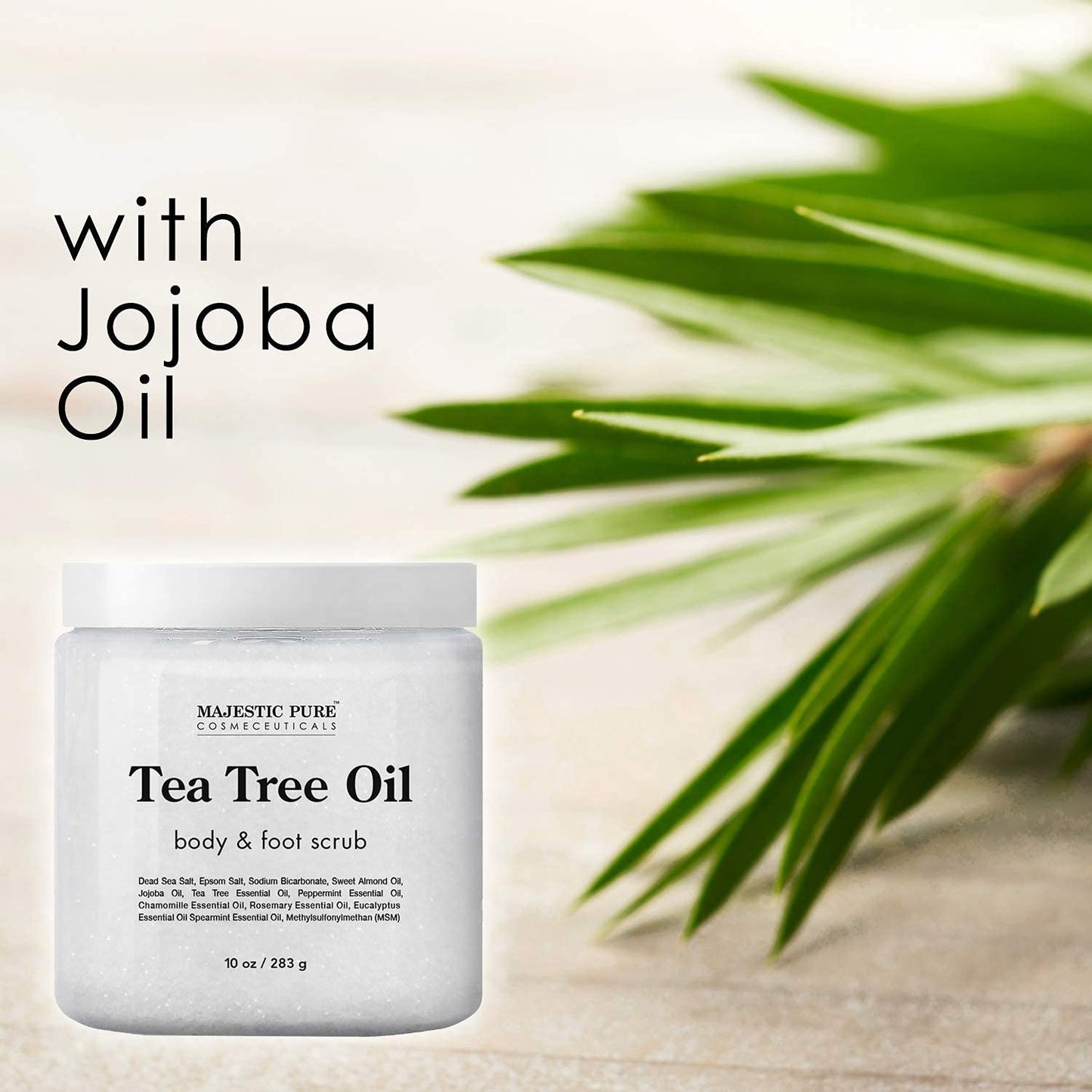 Majestic Pure Himalayan Body Scrub and Tea Tree Scrub Bundle – Body and Foot Scrub Combo set