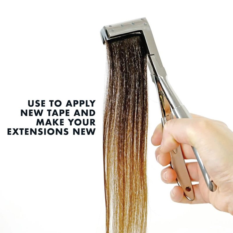 Everlong Tape-In Hair Extension Pliers - Stainless Steel Pressing Clamp for Secure Installation | Silicone-Lined Tool