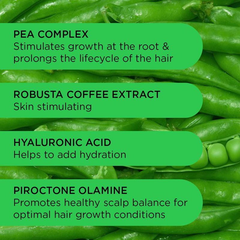 Noughty Hair Growth Shampoo - Vegan Thickening & Regrowth Formula with Pea & Coffee Extract | 250 ml (8.4 fl oz)