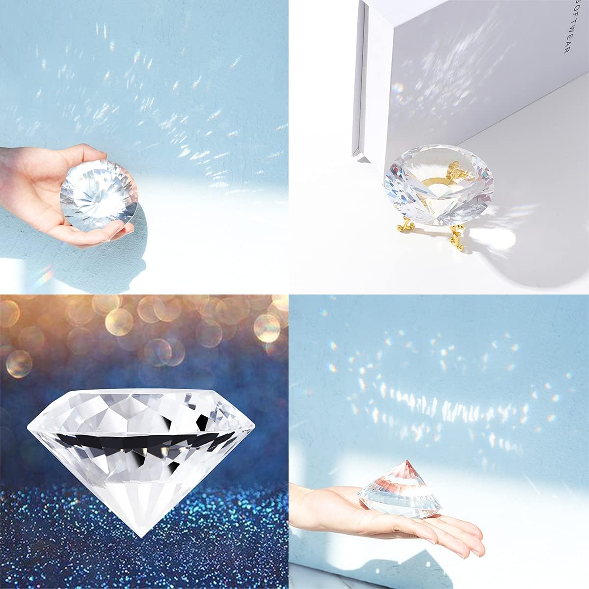 Crystal Diamond Nail Art Set - 80mm Metal Base & 120mm Crystal Base | Perfect for Stunning Nail Designs