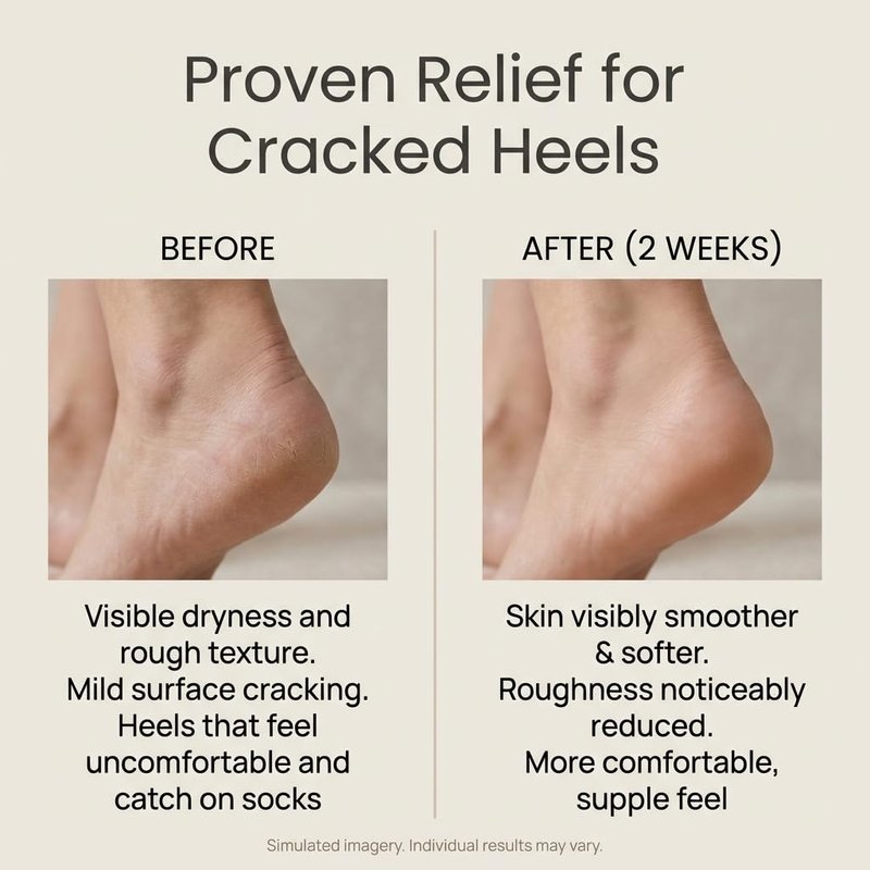 SEACRET Dead Sea Foot Cream - Deep Moisture Heel Repair with Tea Tree Oil, Shea & Cocoa Butter, Rapid Absorption Formula for Dry, Cracked Skin, Hypoallergenic, Paraben-Free & Vegan, 3.4 Fl Oz / 100 ml