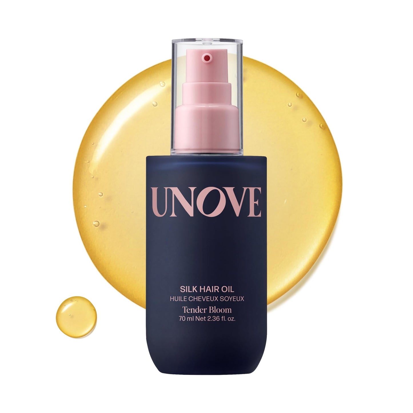 UNOVE Silk Oil Essence Hair Serum 70ml/2.4fl.oz | Nourishing Hair Oil for Dry, Frizzy, and Damaged Hair | Lightweight Smoothing Serum | Frizz Control and Split End Care | Heat Protection