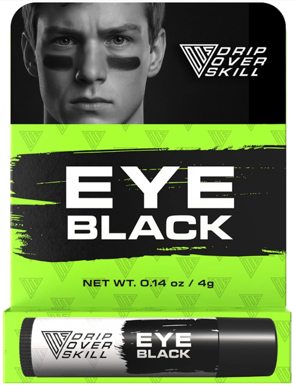 Drip Over Skill Eye Black Baseball Accessories, Made with Natural Ingredients, Eyeblack Paint, Made in the USA, Softball, Lacrosse, Football & Baseball Gear, Sports Eye Black Stick