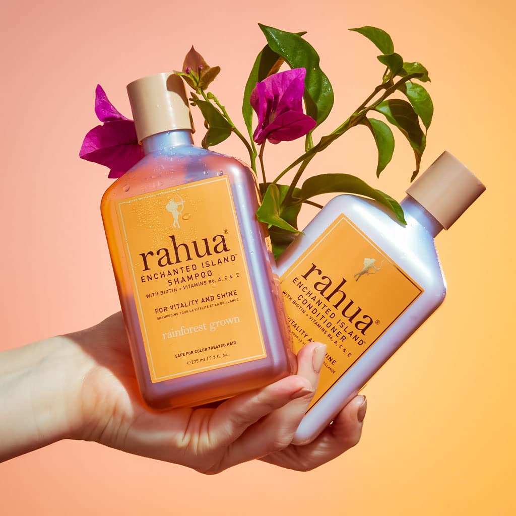Rahua Enchanted Island Conditioner – Daily Strengthening Conditioner - Promotes Hair Growth - Biotin, Rahua Oil, Guava & Coconut – Shine & Vitality for Medium to Thick Hair - 9.3 fl oz