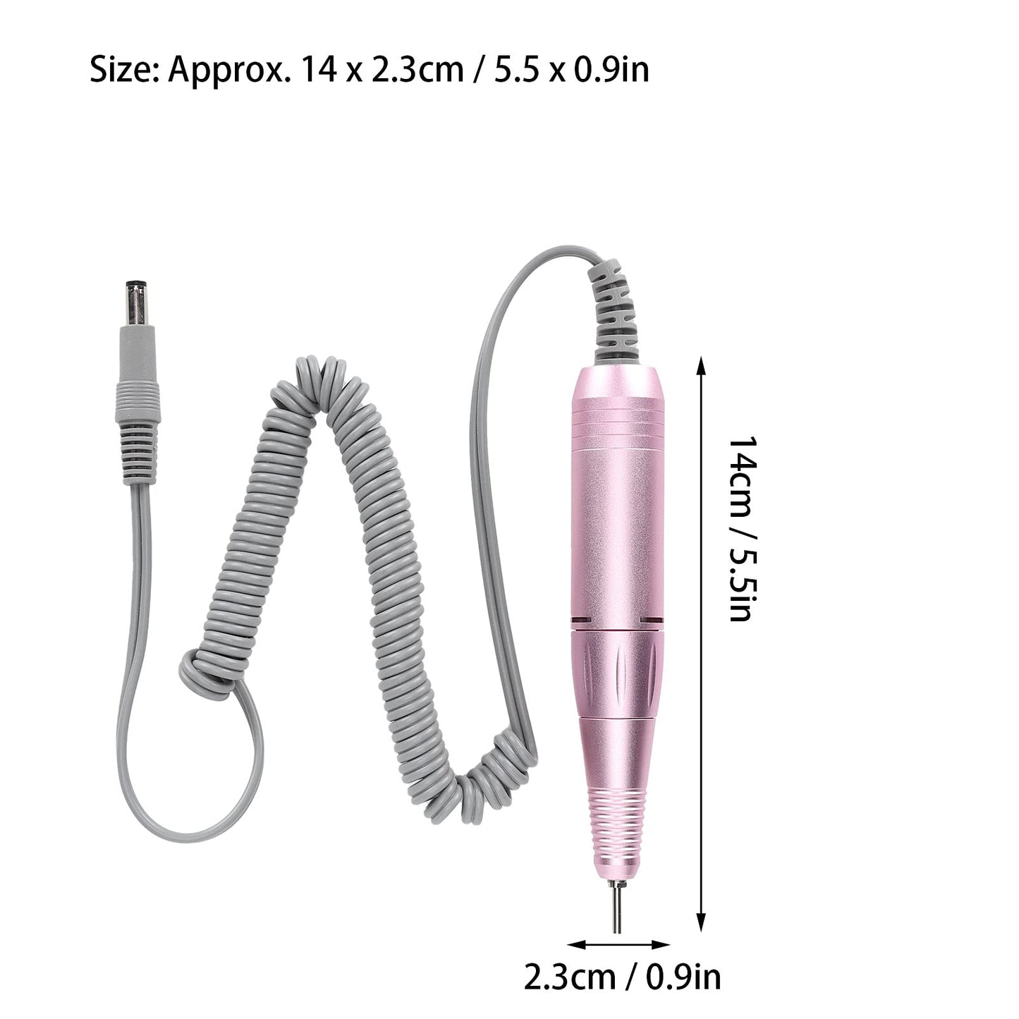 35000RPM Manicure Nail Drill Replacement, Professional Nail Drill Handpiece, Electric Nail Polishing Machine Grinder Nail Polishing Machine Handle Accessory