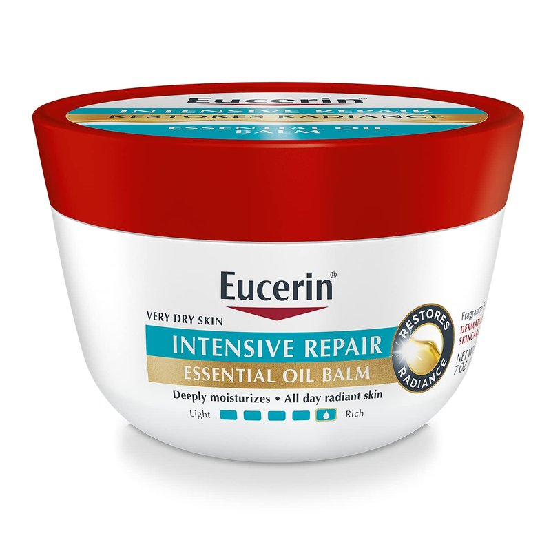 Eucerin Intensive Repair Essential Oil Balm, Body Balm for Very Dry Skin with Skin Essential Oils Shea Butter and Sunflower Oil, 7 Oz, Pack of 1