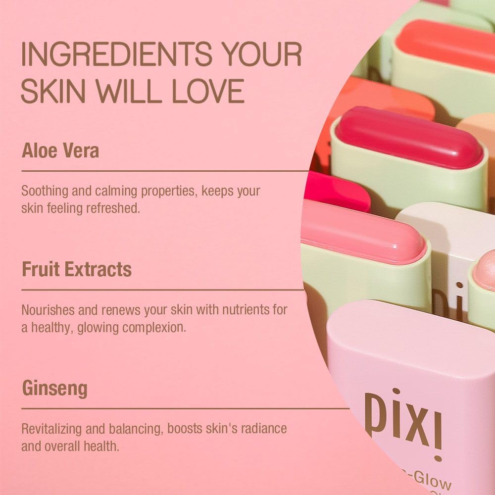 Pixi Beauty Radiance Ready On-the-Glow Trio - Hydrating Tinted Moisture Stick Blush, Bronzer & Highlighter Set | Travel Size, Vegan