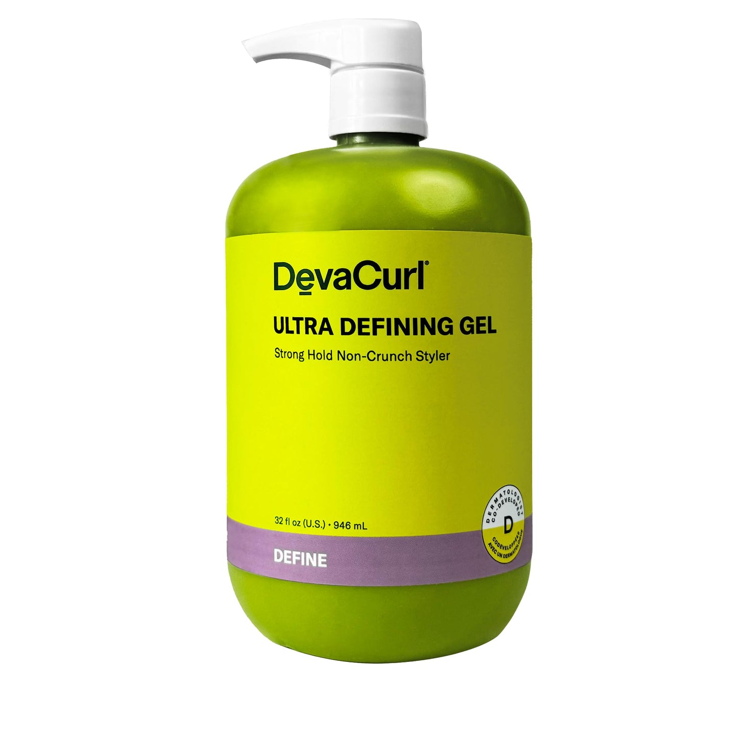 DevaCurl Ultra Defining Gel Strong Hold Non-Crunch Styler, Bright Breeze, 32 fl. oz