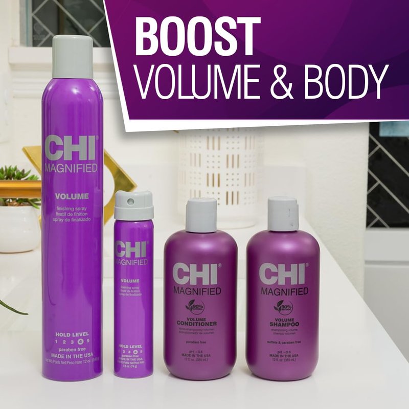 CHI Magnified Volume Finishing Hair Spray - Boost Volume & Shine | 12 Oz