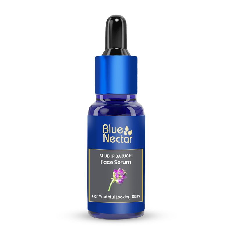 Blue Nectar Bakuchiol Retinol Serum for Face with Babchi Oil | Plant Based Retinol Alternative for Fine Lines & Wrinkles | Anti-Aging Face Serum for Women & Men (10 Herbs, 1 fl oz)