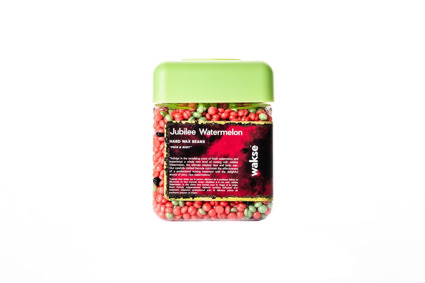 Wakse Watermelon Jubilee Hard Wax Beans - Effective Hair Removal for Face & Body | 12.8oz Watermelon Scented