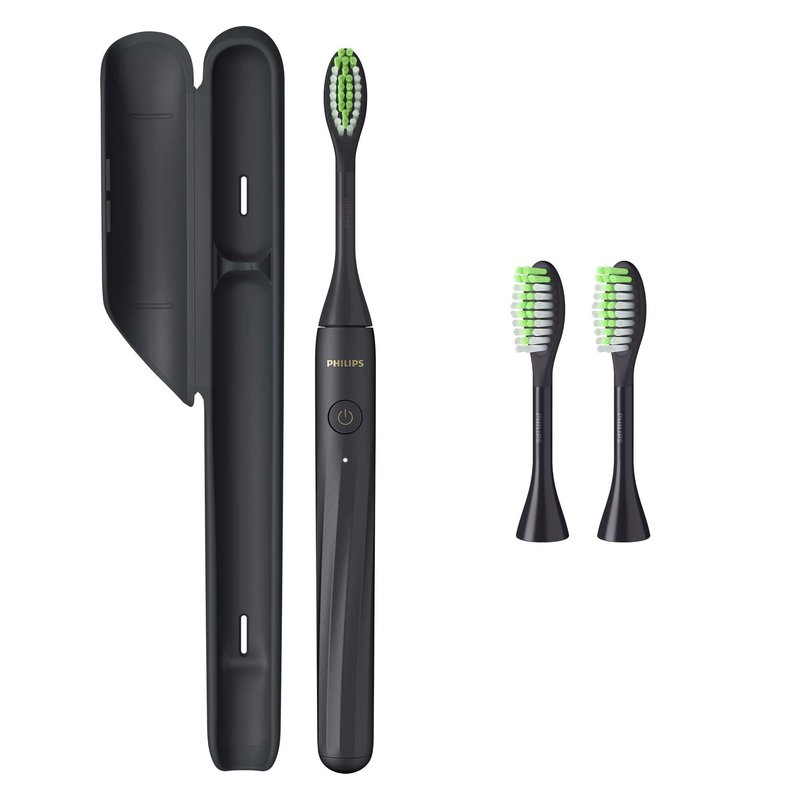 Philips Sonicare Rechargeable Toothbrush, Brush Head Bundle, Shadow Black, BD3001/AZ