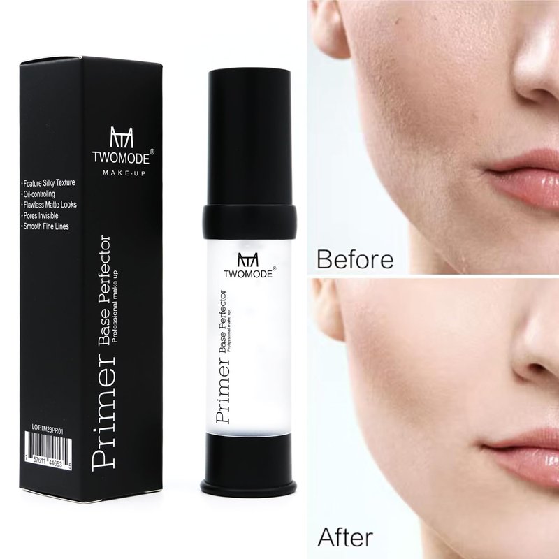 TWOMODE Oil Control Pore Minimizing Face Primer, 20ml Matte Finish Makeup Base with Dimethicone for Smooth Skin, Vegan & Cruelty Free