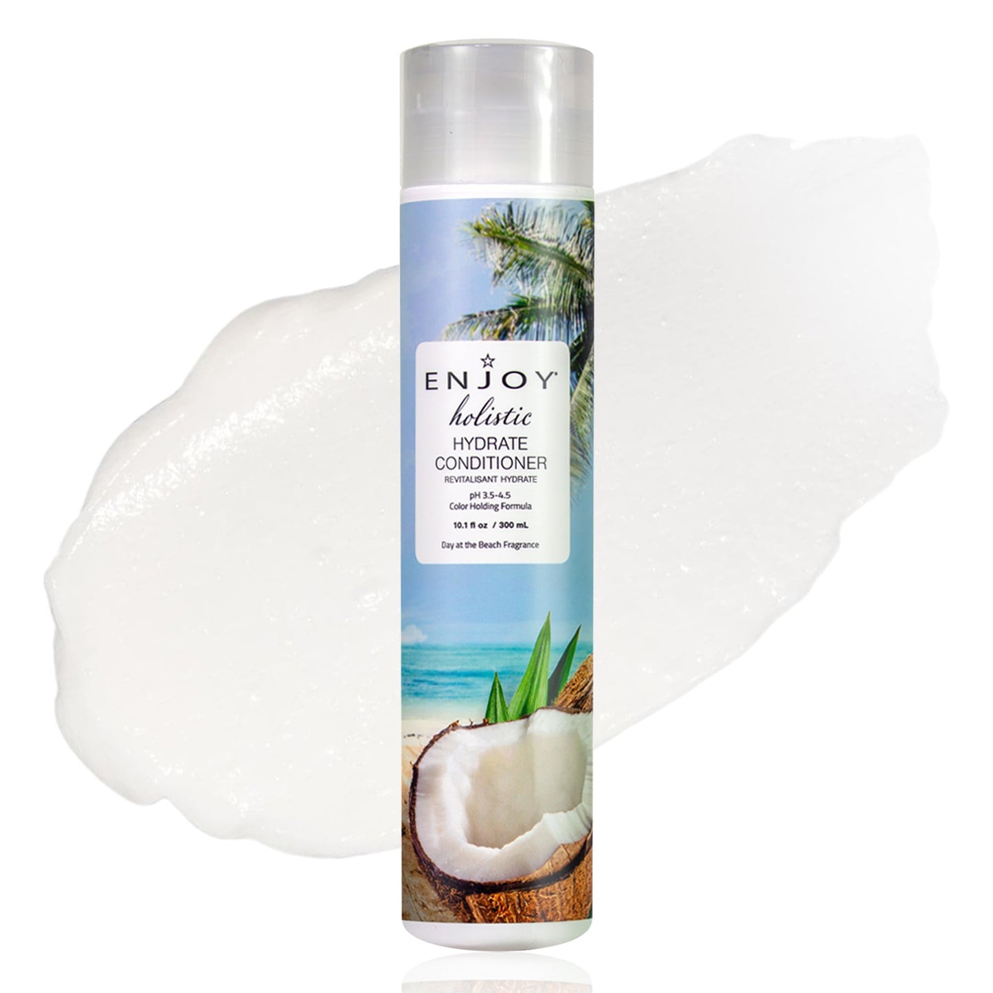 Enjoy Holistic Hydrate Conditioner - Protein-Infused Nourishing Treatment for Damaged Hair - Softens & Detangles - Sulfate & Paraben Free - Bergamot & Toasted Coconut Scent - 10.1 Fl Oz