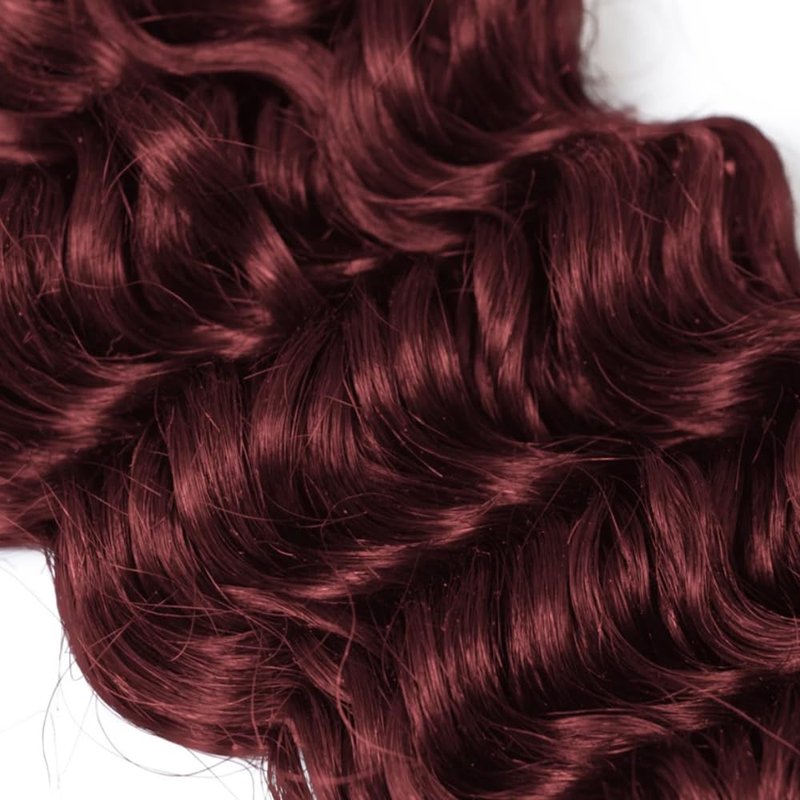 #33 Reddish Brown Bundles Human Hair Deep Wave 3 Bundles 14 16 18 Inch Unprocessed Brazilian Virgin Remy Copper Red Deep Wave Bundle Human Hair Extensions For Black Women
