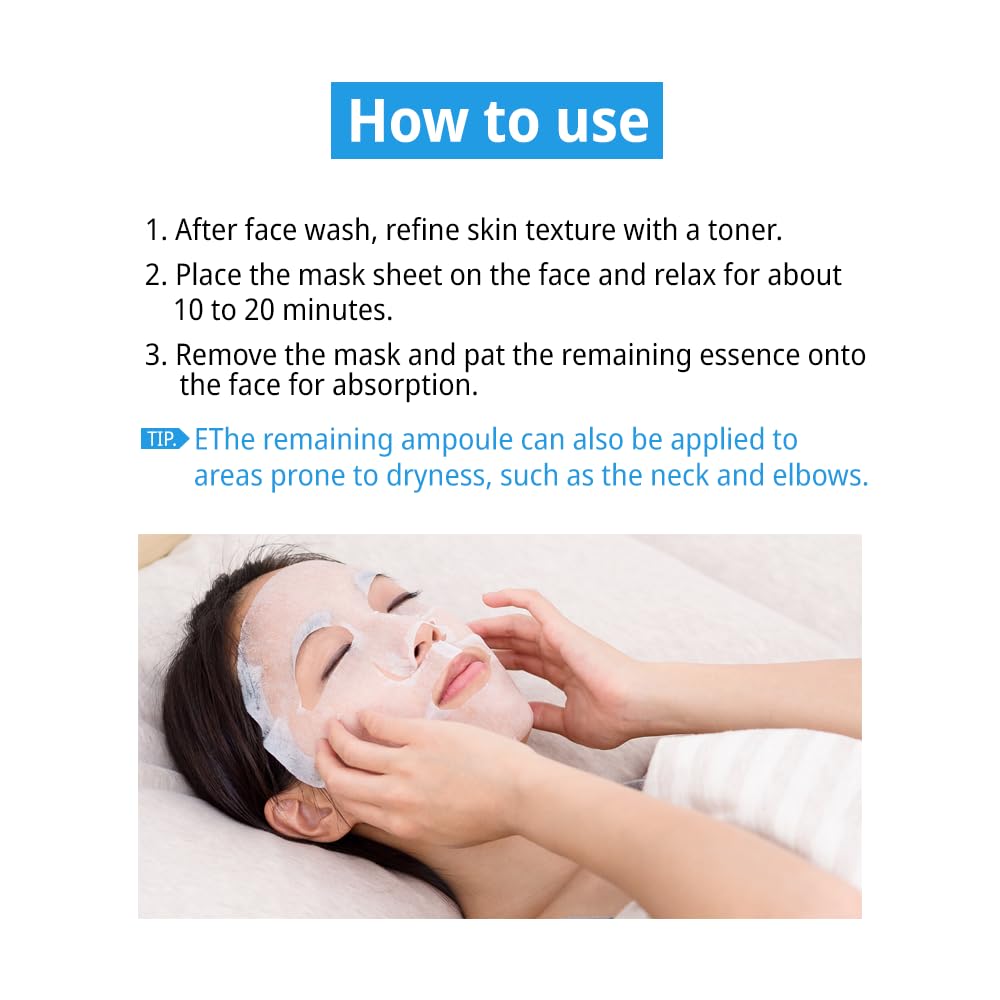 Zeroid Soothing Sheet Mask for Sensitive Dry Skin - Hydrating Korean Face Mask with Hyaluronic Acid & Ceramide | 5 Pure Cotton Sheets