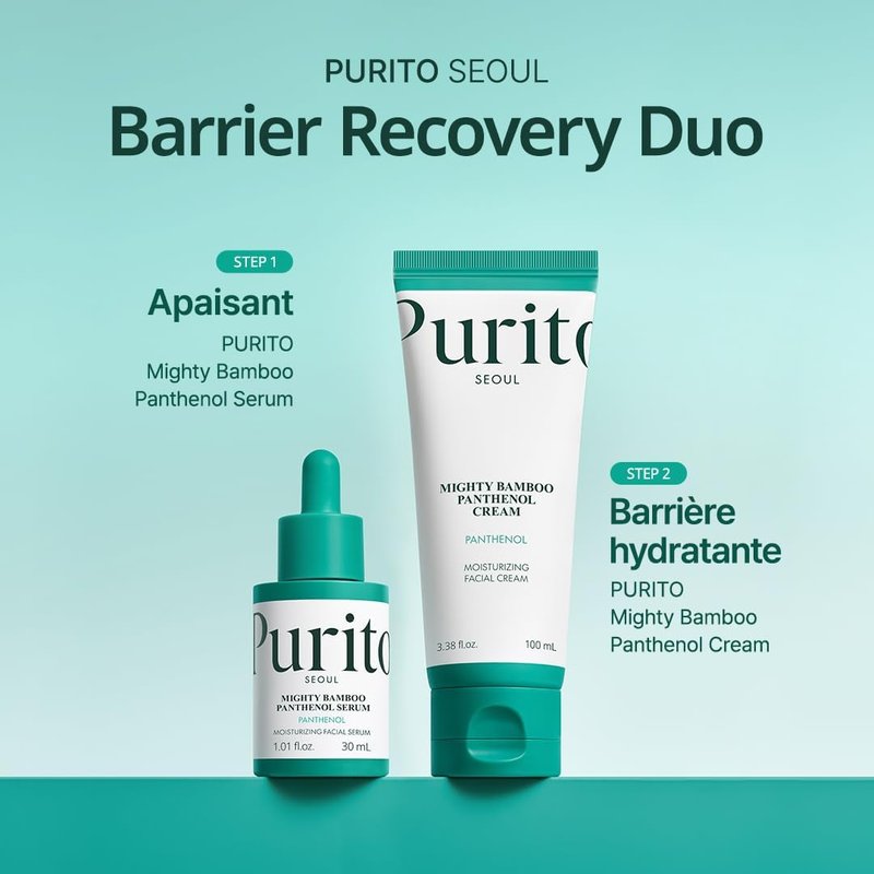 PURITO Panthenol 10% Barrier Cream | Face Moisturizer for Skin Barrier Repair | All skin types, sensitive and blemish-prone skin | Non-Comedogenic, Vegan | Korean Skincare, 100mL, 3.38 fl.oz