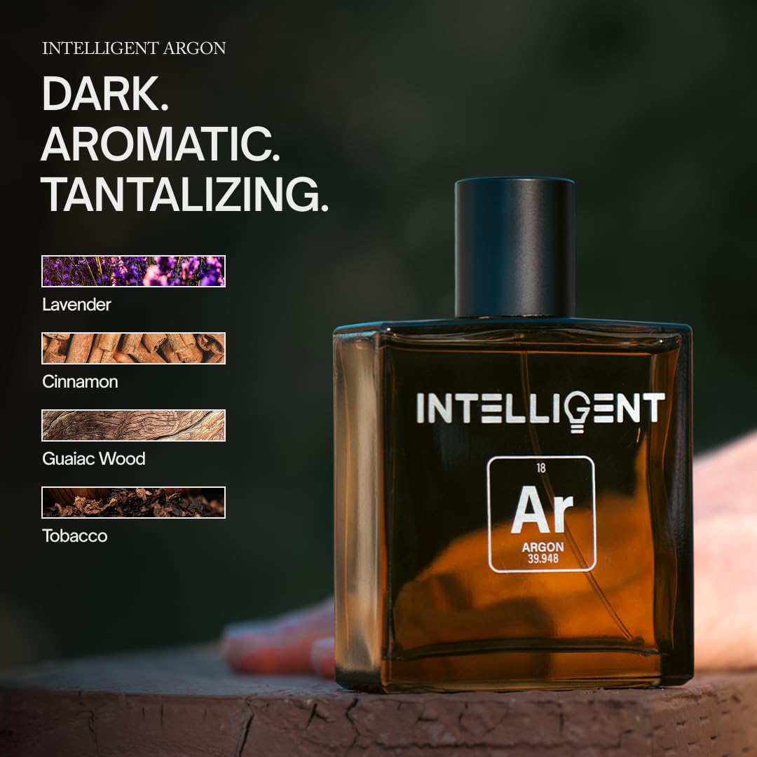 Intelligent Argon Eau de Parfum | Cologne for Men | Dark, Aromatic, and Tantalizing | 3.4 Fl Oz (100 mL)