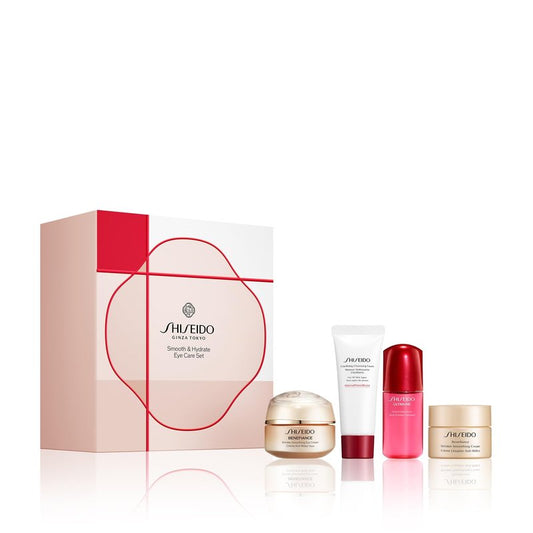 Shiseido Smooth & Hydrate Eye Care Set - Clarifying Cleansing Foam (15mL), Ultimune Power Infusing Serum (10mL), Benefiance Wrinkle Smoothing Cream (30mL) & Eye Cream (15mL) - $145 Value
