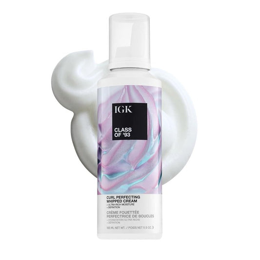 IGK Curl Cream | Whipped Leave-In Conditioner for Curly, Wavy & Coily Hair - 10 Butters & Oils, Vegan, 5.5 Oz