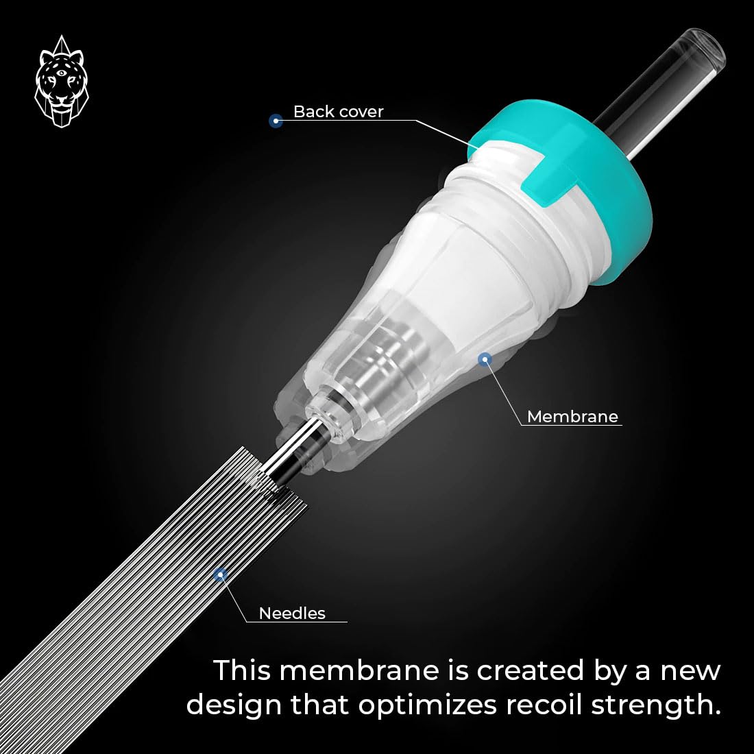 20pcs Tattoo Cartridge Needles- Tattoo Needles Cartridges Sterilized with Membrane Mixed Sizes-Upgraded 2.0 Casing Design- Durable Tattoo Needles for Tattooing - Round Liner (1214RL)