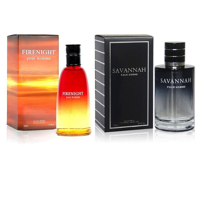 CEROD Cologne for Men - Firenight & Savannah Kit | 3.4 oz Eau de Parfum Natural Spray