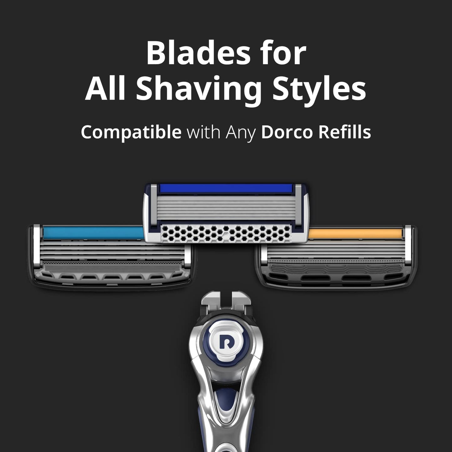 Dorco Pace 7 - World's First and Only Seven Blade Razor - 12 Cartridges (No Handle)